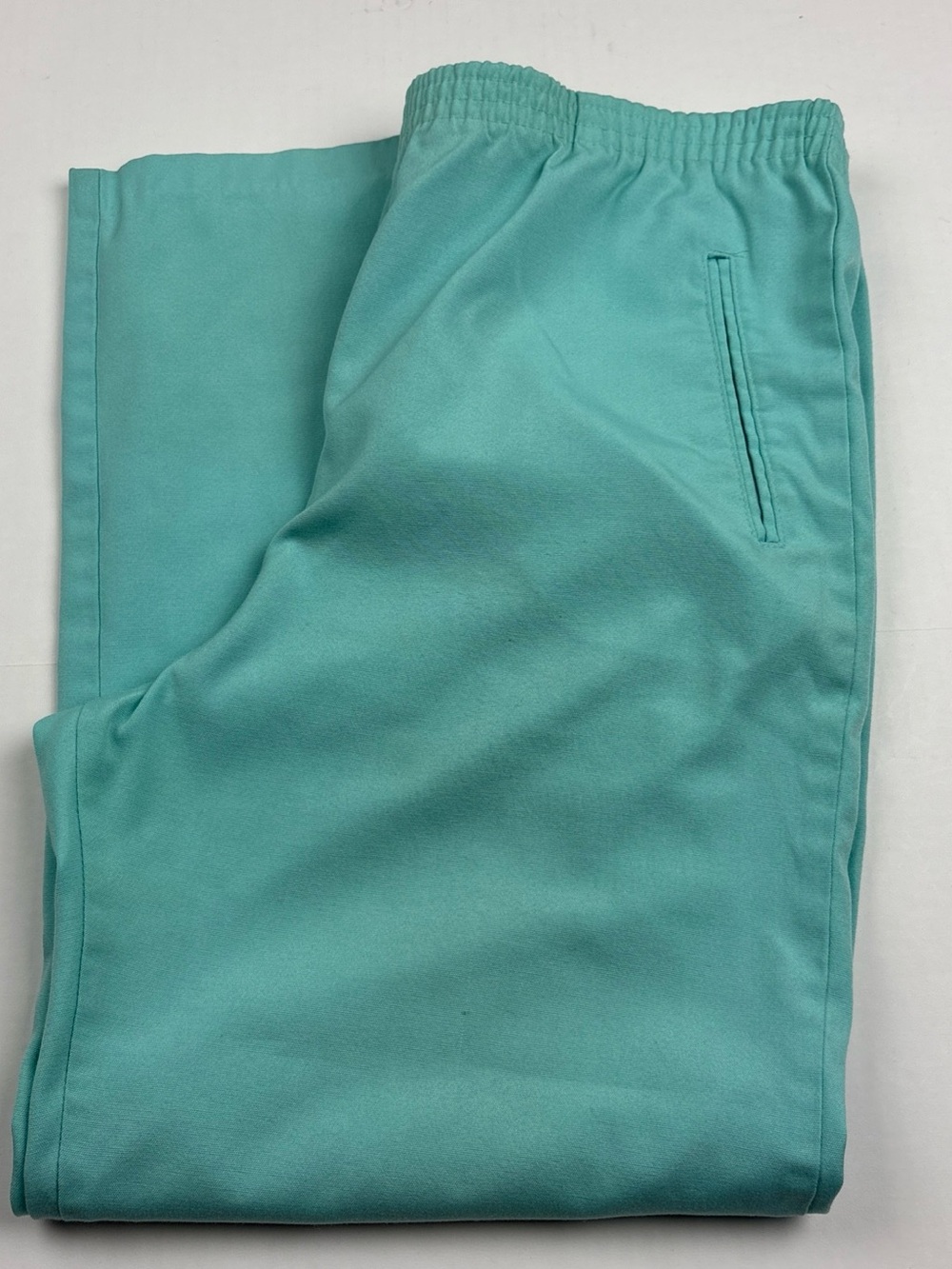 Vintage Jantzen Women Size 12 Pants Mint Green Polyester Grandma Mom USA Flaws